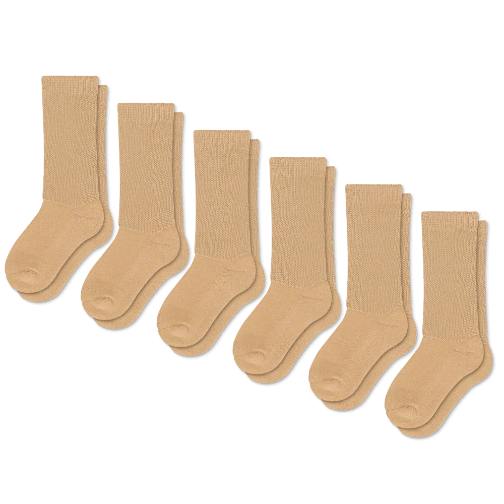 Padded Easy-Stretch Knee High Socks – Tan