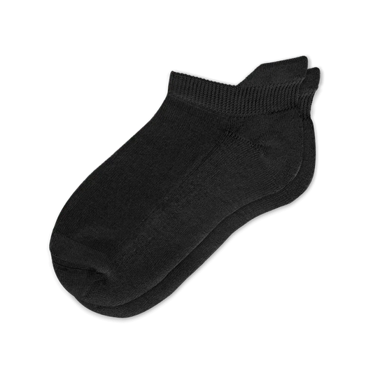 Padded Easy-Stretch Ankle Socks – Black
