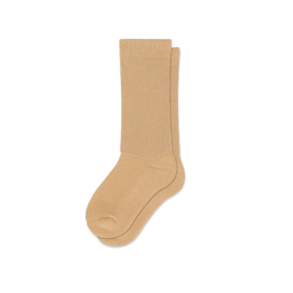Padded Easy-Stretch Crew Socks – Tan
