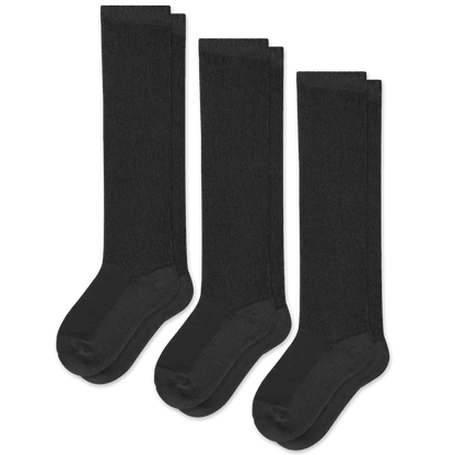 Padded Easy-Stretch Knee High Socks – Black