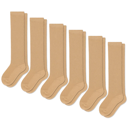 Padded Easy-Stretch Crew Socks – Tan