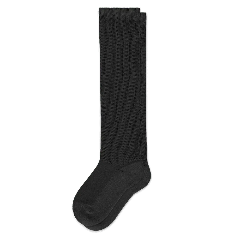 Padded Easy-Stretch Crew Socks – Black
